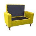 Ver imagem 2 de Recamier Baú Félix 140cm Suede Amarelo Dominic Decor Felix