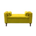 Ver imagem 1 de Recamier Baú Félix 140cm Suede Amarelo Dominic Decor Felix