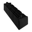 Ver imagem 7 de Sofá Cama Modulado Retrátil e Reclinável Decorativo Varsóvia 316cm Veludo Preto G33 - Gran Belo