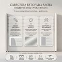 Ver imagem 5 de Cabeceira Estofada para Cama Box Casal Padrão Sasha 140cm Moderna Bouclê Branco - Abmaza