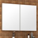 Ver imagem 6 de Armário Aéreo para Banheiro 100cm com 02 Portas e Espelho Malbec B06 Barrique Argento - Lyam Decor