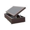 Base Box Baú Solteiro Sintético Marrom com Pistao a Gás - 1