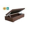 Base Box Baú Solteiro Sintético Marrom com Pistao a Gás - 2