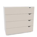 Ver imagem 2 de Cômoda 4 Gavetas Porto Branco Creme Politorno Móveis
