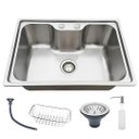 Ver imagem 1 de Cuba Gourmet de Cozinha Aço Inox 70x45cm Completa Brinovar