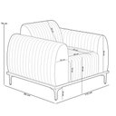 Ver mais imagens de Kit Sofá 3 Lugares 210cm com 02 Poltronas Molino Base Castanho Pés D'ouro D02 Couríssimo Whisky B-90