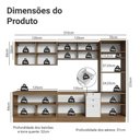 Ver imagem 3 de Armário de Cozinha Completa 310 Cm Vik Madesa 01 Rustic/branco