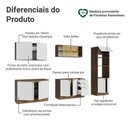 Ver imagem 4 de Armário de Cozinha Completa 310 Cm Vik Madesa 01 Rustic/branco