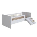 Ver imagem 1 de Cama Montessoriana com Escada e Escorrega Affetto Branco Completa Móveis