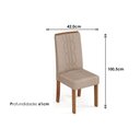 Ver imagem 3 de Cadeira Sala de Jantar Zoe Ocre-veludo Moca Dj Móveis