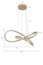 Ver imagem 4 de Pendente Nordecor Led Labra Cristal 2340 - Dourado - 3000K | 47W / 3.760LM / IP20