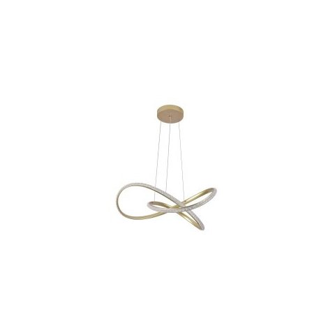 Pendente Nordecor Led Labra Cristal 2340 - Dourado - 3000K | 47W / 3.760LM / IP20