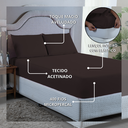 Ver imagem 4 de Roupa de Cama King Size 400 Fios 3 Peças Hotel Pousada Macio Acetinado:marrom