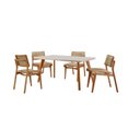 Ver imagem 2 de Conjunto de Mesa de Jantar Maia Tampo com Vidro Laqueado 120 cm 4 Cadeiras Eloá