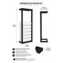 Ver imagem 3 de Porta Toalha Toalheiro de Parede em Aço Estilo Industrial