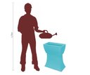 Ver mais imagens de Vaso Planta 50x25 Jardineira Floreira Suporte Polietileno BGPLASTICOS V550S AZUL BEBE 019