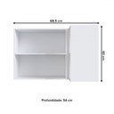 Ver imagem 3 de Armário Aéreo Cozinha Athena 2 Portas Branco - Irm Móveis