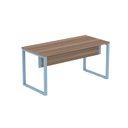 Ver imagem 3 de Escrivaninha Mesa Escritório X 150cm Industrial Walnut e Azul Dali Marrom