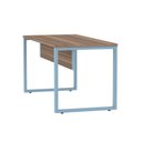 Ver imagem 7 de Escrivaninha Mesa Escritório X 150cm Industrial Walnut e Azul Dali Marrom