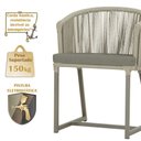 Ver imagem 4 de Mesa com 6 Cadeiras de Jantar Roma 120cm e Noronha em Alumínio Fendi Corda Náutica Estofado 8 Trama
