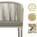 Ver imagem 3 de Mesa com 6 Cadeiras de Jantar Roma 120cm e Noronha em Alumínio Fendi Corda Náutica Estofado 8 Trama
