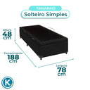 Ver imagem 4 de Cama Box Bau Solteiro Blindado Nature Preto 78x188