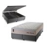 Conjunto Box Baú Super King Roma Cinza 193x203x78 c/ Molas Ensacadas - 2