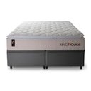 Ver imagem 5 de Conjunto Box Baú Super King Roma Cinza 193x203x78 c/ Molas Ensacadas