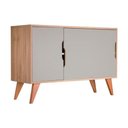 Ver imagem 2 de Aparador Buffet Murano Moderno 3 Portas MDP 115cm Carvalho e Verde Menta Mercado Das Prateleiras