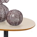 Ver imagem 4 de Mesa Lateral Orgânica Vitta Monopé com Pé de Aço – Mesa de Apoio Moderna Off White/cedro