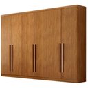 Ver imagem 1 de Guarda Roupa Casal Bristol 6 Portas 4 Gavetas Cinamomo - Novo Horizonte