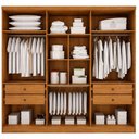 Ver imagem 3 de Guarda Roupa Casal Bristol 6 Portas 4 Gavetas Cinamomo - Novo Horizonte