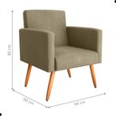 Ver imagem 4 de Jogo de Poltronas e Puff Livia Veludo Turkey Cappuccino