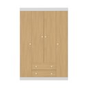 Ver imagem 7 de Guarda-roupa Infantil 122cm 4 Portas e 2 Gavetas Encanto Multimóveis Mp4448 Branco/madeirado