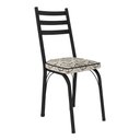 Ver imagem 2 de Conjunto Com 4 Cadeiras Tubular Europa 141 Preto Fosco Assento Cedro Artefamol 11923 - Cadeira 141 P