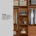 Ver mais imagens de Guarda Roupa Casal 6 Portas com Espelho e 6 Gavetas Equador - Nogueira Touch