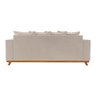 Sofá Moderno Pés Em Madeira Maciça 4 Lugares Linho Bege Muniz Cromos - 6