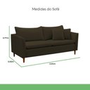 Ver imagem 4 de Sofá Living Kassia 2 Lugares 2,04m Veludo Cores Lansofbr Cores Terracota