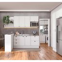 Ver imagem 1 de Cozinha Completa em Mdf Estilo Provençal Modulável Carraro Cor:branco
