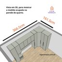 Ver imagem 3 de Quarto Modulado de Canto Casal com Cabeceira Queen 6 Peças 10 Portas Seletto Henn - Areia Hp