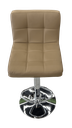 Ver imagem 6 de Kit 2 Banquetas Estofada Gomos Confort Base Cromada Nude