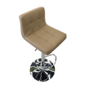Ver imagem 2 de Kit 2 Banquetas Estofada Gomos Confort Base Cromada Nude