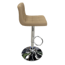 Ver imagem 4 de Kit 2 Banquetas Estofada Gomos Confort Base Cromada Nude