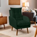 Ver imagem 1 de Poltrona Decorativa para Sala de Estar e Recepção Vanessa Veludo - Sofa Store:veludo Verde