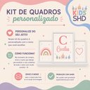 Ver imagem 3 de Kit Quadros Infantil com Nome - Jesus Pastor:30x45/Moldura Branca