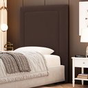 Ver imagem 3 de Cabeceira Cama Box Solteiro Alba 90cm com Frame Bouclé Marrom - Desk Design