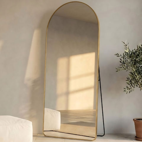 Espelho Lopazzi Corpo Inteiro Arcos Dourado 170x70cm