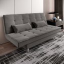 Ver imagem 1 de Sofá Cama 3 Lugares 1,84m Andradas Veludo Suede Cinza Mamflex