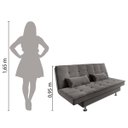 Ver imagem 7 de Sofá Cama 3 Lugares 1,84m Andradas Veludo Suede Cinza Mamflex