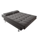 Ver imagem 5 de Sofá Cama 3 Lugares 1,84m Andradas Veludo Suede Cinza Mamflex